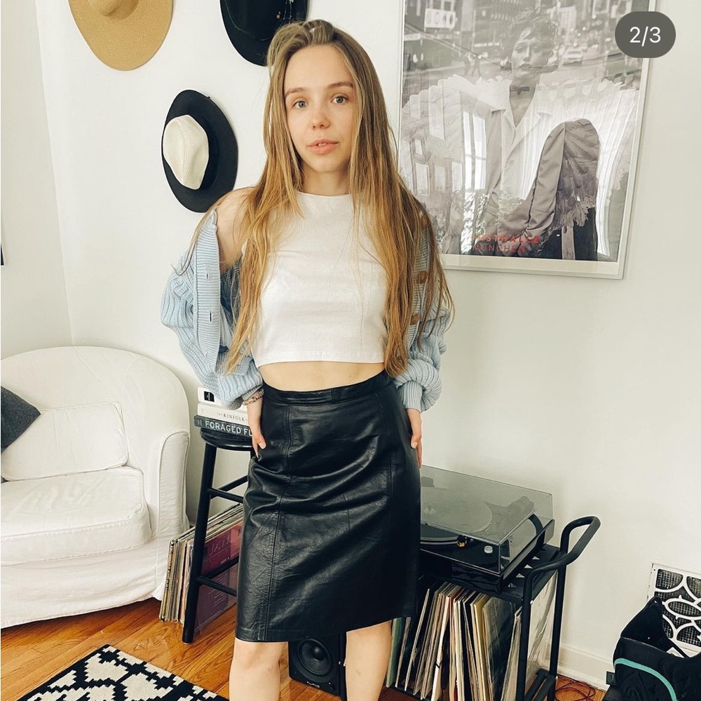 Leather skirt
